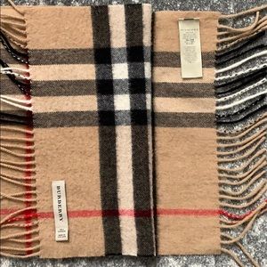 Burberry Camel Check Cashmere Scarf